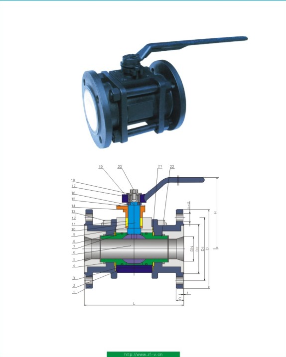 ceramic ball valve with lever